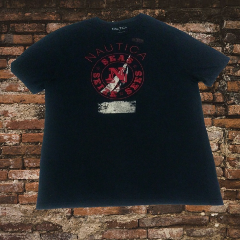 Nautica classic Navy Blue and Maroon Tee